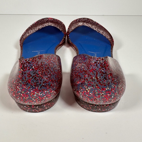 Jeffrey Campbell Jelly Love Pink Glitter Pointed Ballet Flat Shoe - Picture 3 of 7